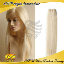 Brazilian virgin remy hair color 613 blonde hair weave wholesale